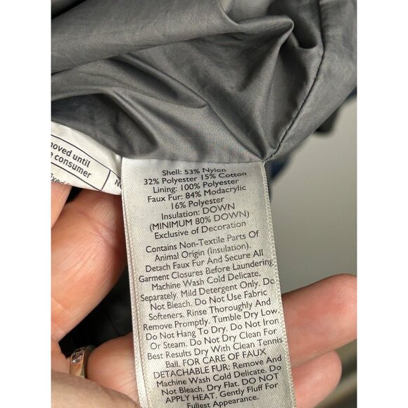 Eddie Bauer Women's coat Sz Medium blue down filled hooded parka winter jacket - Picture 9 of 16